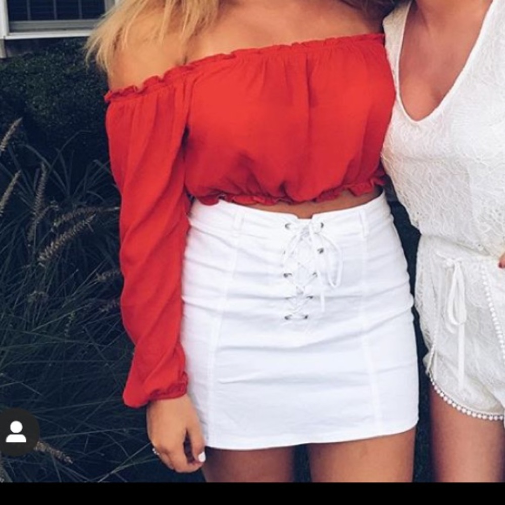 Off the Shoulder Crop Top